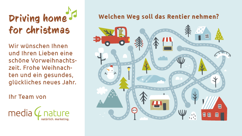 Weihnachtsgrüße media4nature Motiv 2023
